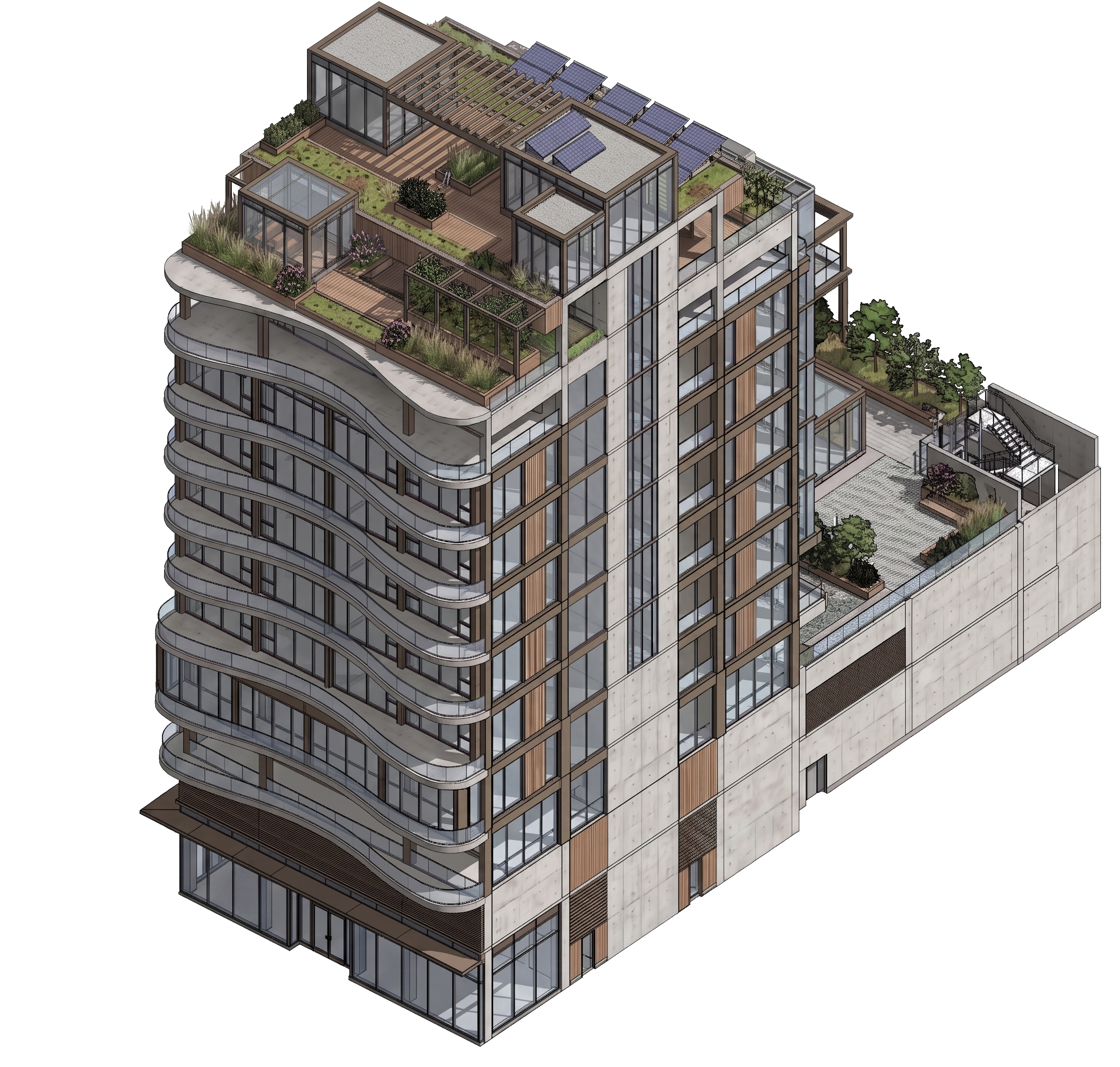 Modelo BIM axonométrico